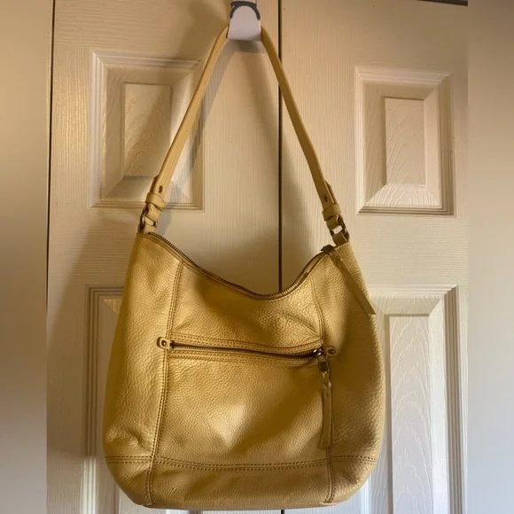 The Sak Mustard Yellow Leather Hobo Shoulder Bag - Picture 1 of 5